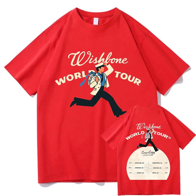 

Conan Gray Wishbone World Tour 26 Tshirts Unisex Women Summer Cotton Clothing Casual Fashion Round Neck Short Sleeved Tee S