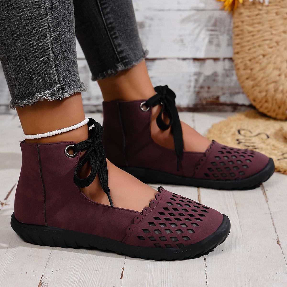 

Fashion 2025 New Women Sandals Hollow Out Baotou Women Shoes Roman Lightweight Shoes Outdoor Luxury Casual Flat Sandals Zapatos De Mujer 36 вино красного