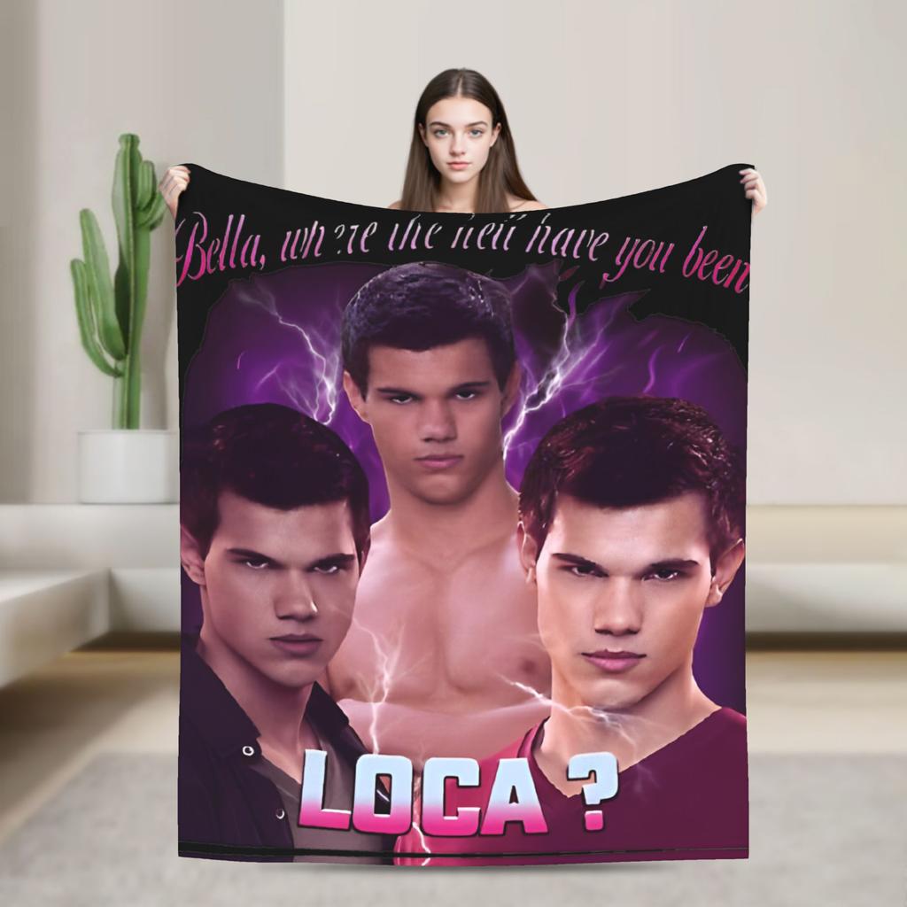 Jacob Black Flannel Blanket The Twilight Saga Movie Awesome Throw Blankets for Home 200x150cm Rug Piece