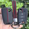 New Keychain Silicone Car Key Case Cover for Volkswagen VW Golf 7 MK7 Tiguan Mk2 for Skoda Octavia 3 A7 Kodiaq 2017-2021 SEAT
