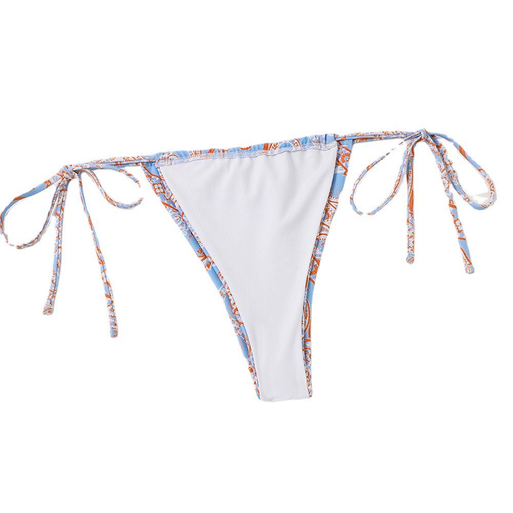 2023 Europäischer & Amerikanischer Damen Dreieck Schnürung Ringdruck Kreuz Cutout Sexy Bikini