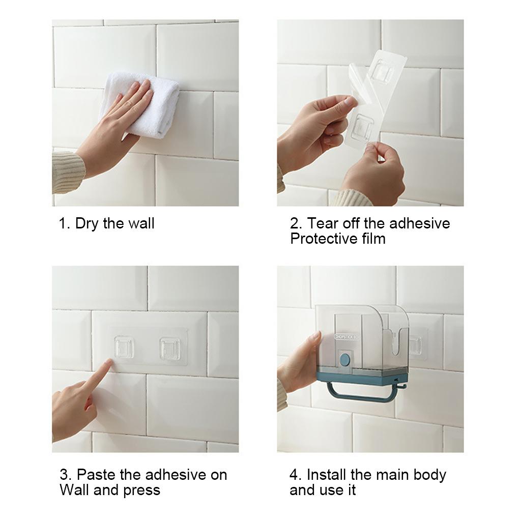 Chopstick Holder Draining Chopstick Organizer Rack Plastic Kitchen Spoon Fork Storage Box