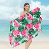 Tropical Pineapple Monstera Leaf Print Beach Towel Green Striped Summer Fruit Pattern Quick Dry Soft Absorbent Towel for Summer