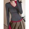 2025 Women's Korean Style Slim Fit Long Sleeve Base Layer: Versatile, Flattering T-shirt for Spring & Autumn