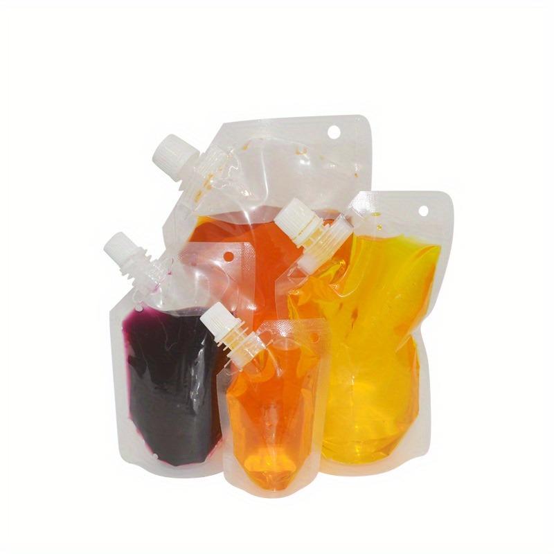 20PCS Beverage Self-supporting Mouthpiece Bag -- Liquid Juice Bag Soy Milk Drinking Bag Disposable Size Food Packaging Mouthpiece Bag