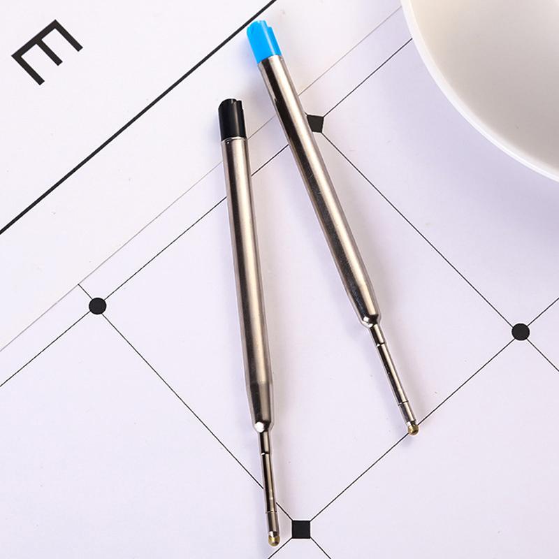 10Pcs 0.5Mm G2 Metal Roller Ballpoint Pen Refill Medium Nib Blue Black Color Ink Ball Pens Refill For School Office Writing Stationery