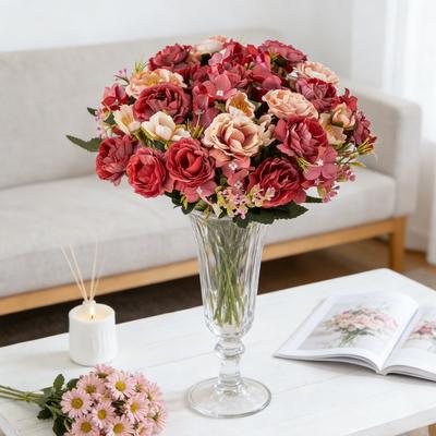 Artificial Flowers Silk Peony Festival Party Wedding Bridal Bouquets Home Room Table Vase Outdoor Garden Arch Diy Gift boxDecora