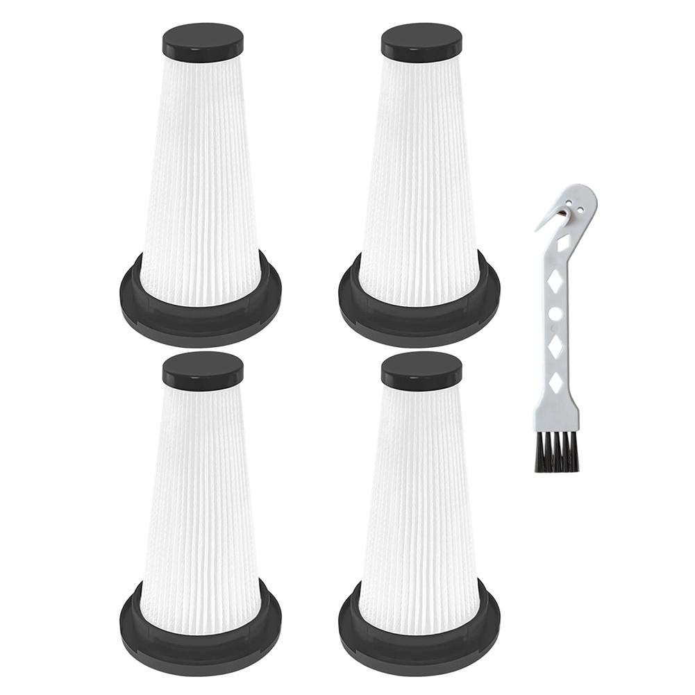 Replacement Pack Of 4 Filter Cartridges + 1 Cleaning Brush For Trucozie T350 Cordless Vacuum Cleaners