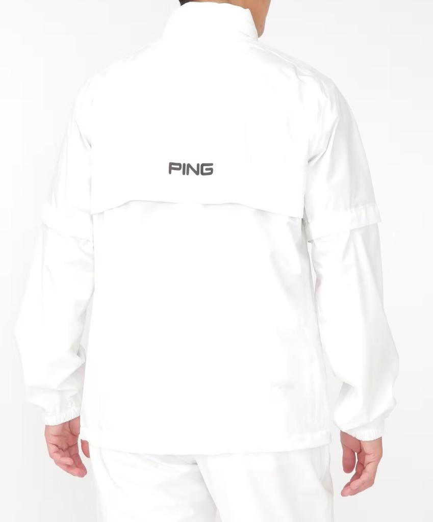 A continuing standard waterproof and breathable rainwear set Golf rain gear M [Ping Apparel] item, men's (2-way, windproof) / / 621-3988201 030_White
