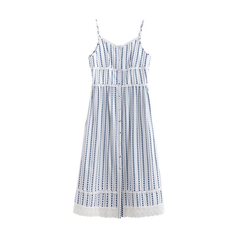 Chuyu Women's Floral Print Summer Suspender Dress