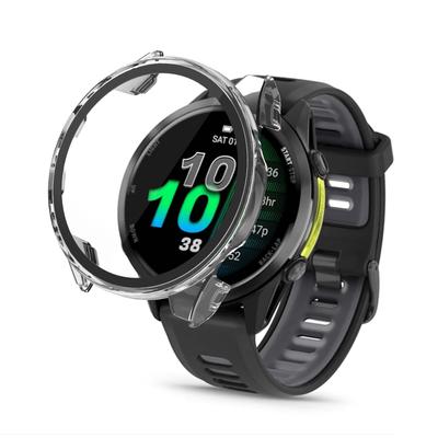 For Garmin Forerunner 970 Protective Case Hard PC Watch Frame with Tempered Glass Film