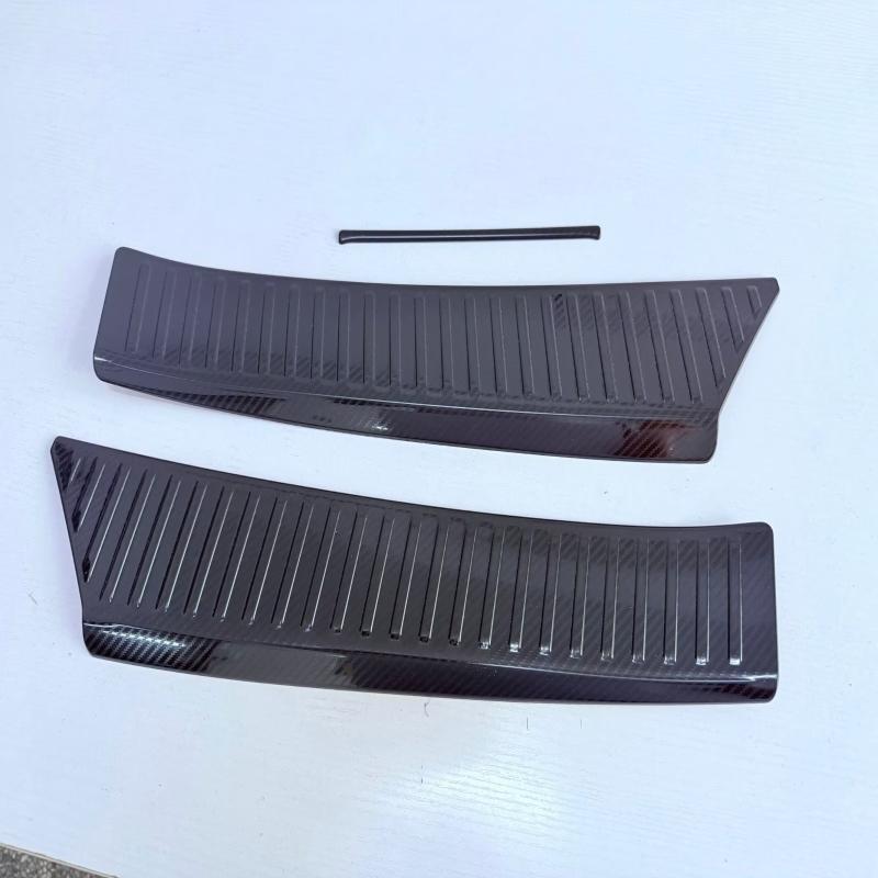 For Subaru Forester 2024 2025 2026 steel Built-in Rear Bumper Protector door Sill Trunk Threshold Tread Plate Trim Accessories