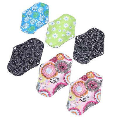 6 stuks Wasbaar Maandverband van Bamboe Houtskool Vrouwenverzorging Sanitair Servet (M 18 x 25cm) (M04+M04+M13+M05+M01+M02)