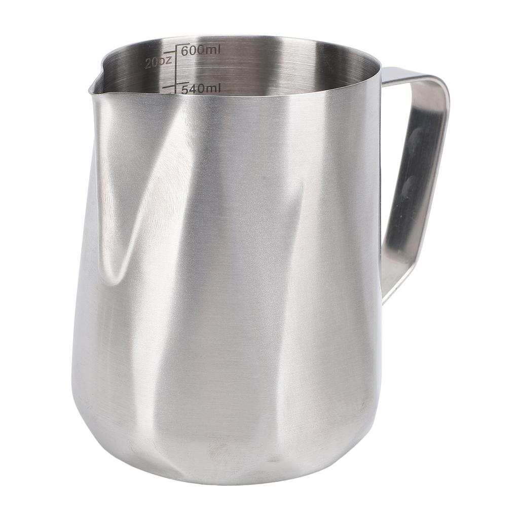 Milchaufschäumkännchen 304 Edelstahl Professionell Spitz Ausgießer Rautenmuster Kaffee Latte Art Kännchen für