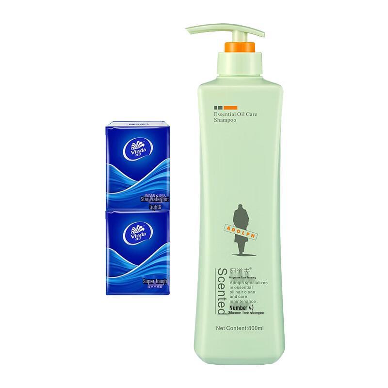 Vinda Ultra-Tough 4-Ply Tissues & Adolph Silicone-Free Shampoo Bundle