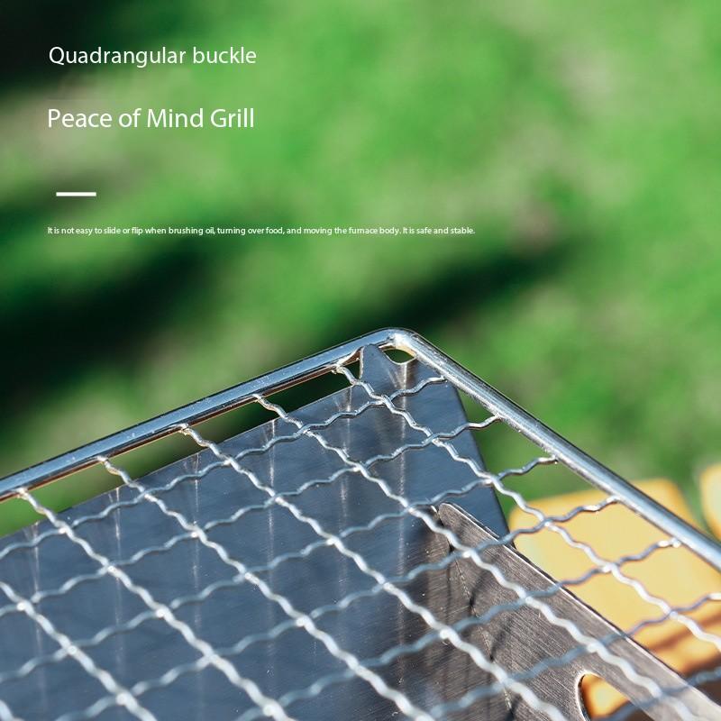 Outdoor Folding Mini BBQ Stainless Steel Incinerator Barbecue Stove Firewood Stove Camping Supplies Portable Charcoal Stove