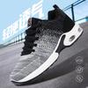 Sneakers Spring Large Size Men's Shoes Air Cushion Cushioning Running Shoes Flying Woven Breathable Shoes Men's Soft Sole Comfortable Mesh Shoes