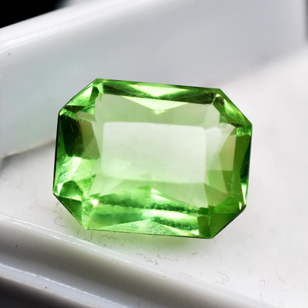 Pendant Size 6.70 Ct Natural Bluish Green Emerald Cut Certified Loose Gemstone