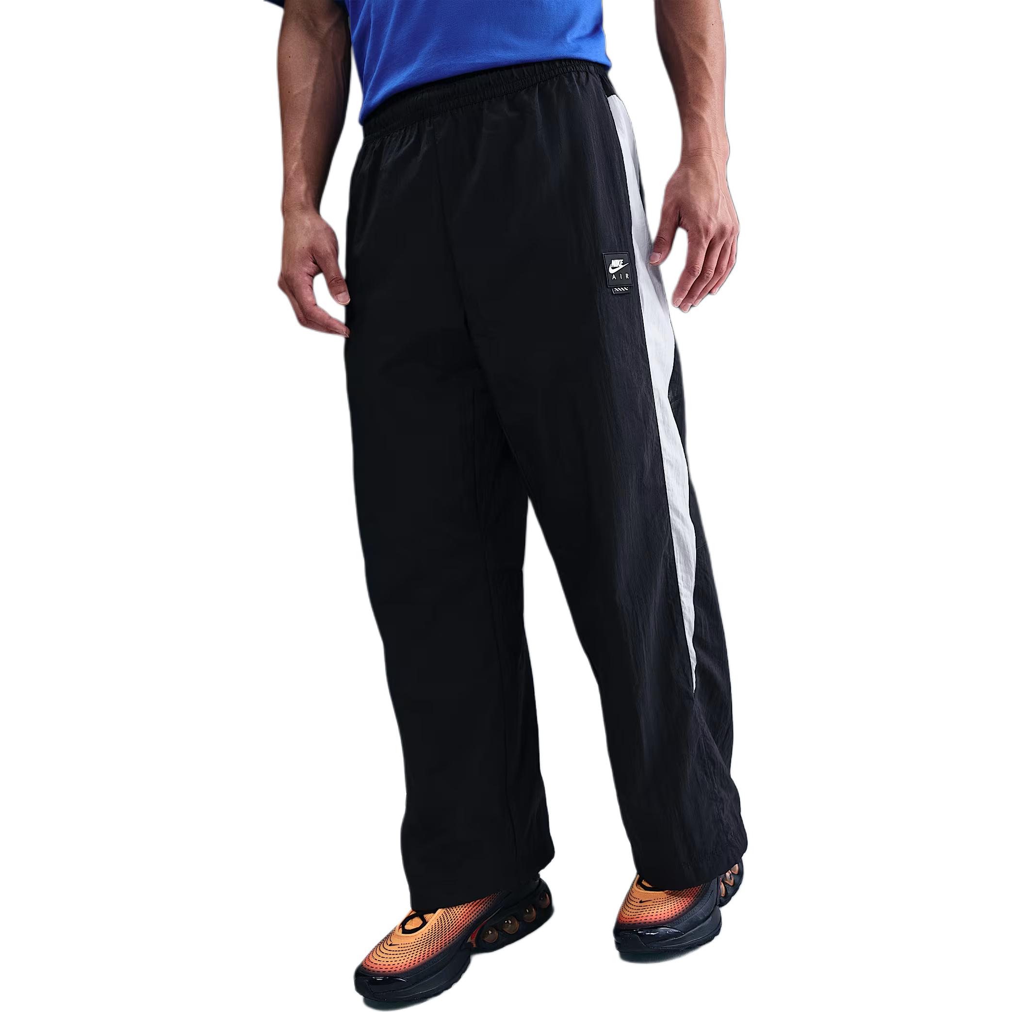 

Nike Striped Logo Loose Straight Leg Knit Sports Pants Men bottoms Black HV0875-010 L