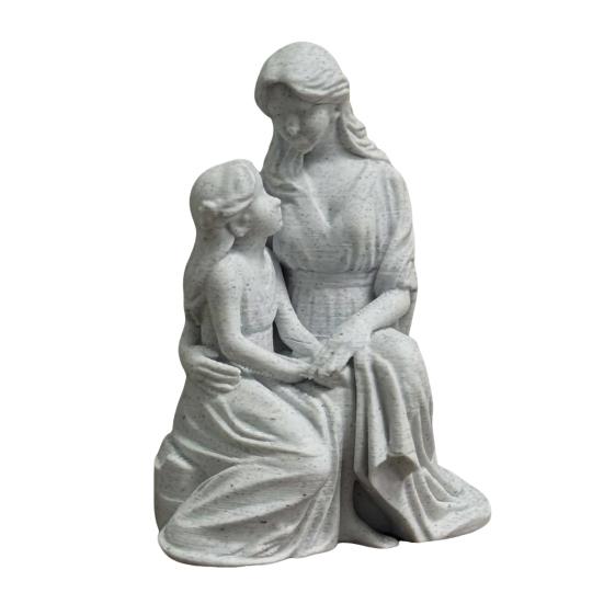 3D Printed Mother and Daughter Figurine, Mom And Daughter Hugging Statue, Loving Sculpture Heartfelt Home Decor Gift for Mother's Day Christmas or