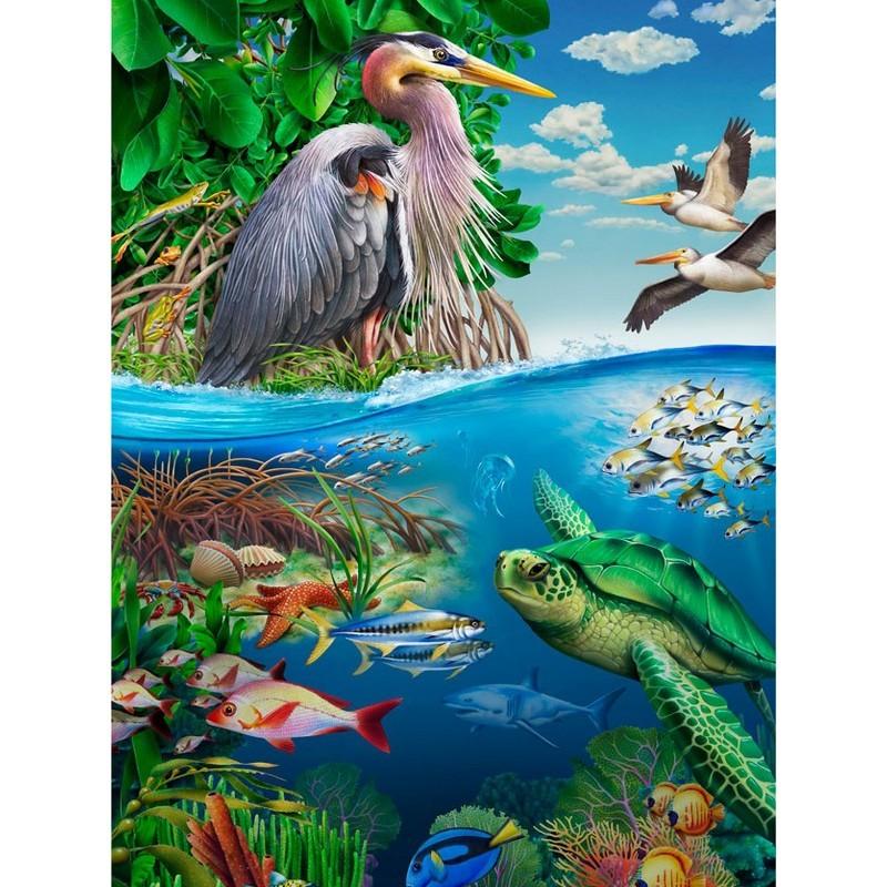 

Полный круг алмазная живопись наборы для вышивки крестом Алмазная мозаика вышивка пейзаж животные 3d картина подарок украшение дома DIY ручная работа