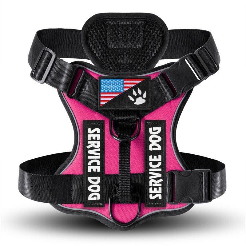 Dog Harness With Reflective Nylon Material And Adjustable Fit For Training And Walks