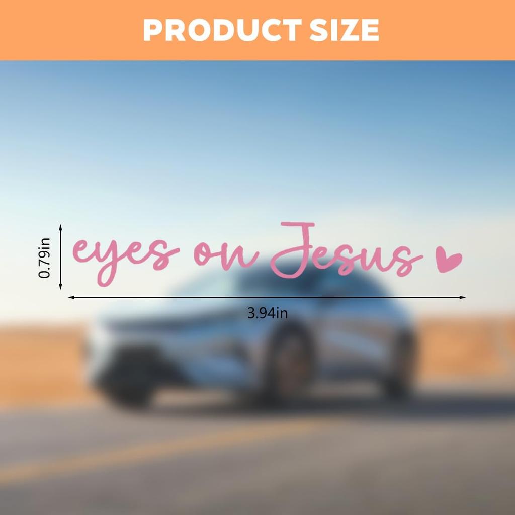 3PCS Car Rearview Mirror Sticker, Eyes On Jesus Waterproof Vehicle Rear View Mirror Decals, Cute Automotive Interior Decoration Accessories,
