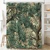 Vintage Style Tree Branch Printed Shower Curtain for Bathroom Decoration Home Decor