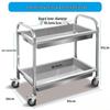 Yunshen 2-Tier Commercial Stainless Steel Service Cart