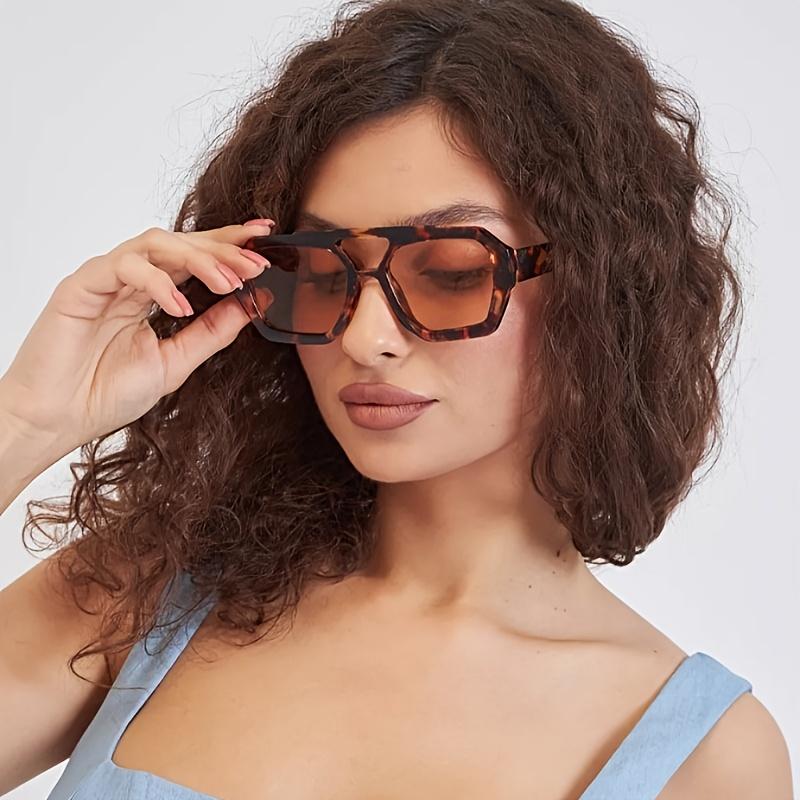 2pcs Sets Fashion Women Pilot Sunglasses Women Retro Square UV Resistant Fashion Sun Glasses Men Outdoor Driving Eyeglasses