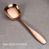 Stainless Steel Coffee Square Head Spoon Long Handle Tea Spoons Hot Drinking Flatware Thickened Dessert Spoons