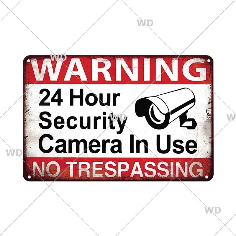 Retro Danger Warning Metal Sign - Vintage Caution Plaque - Metal Plate for Garage Park Home Wall Decor
