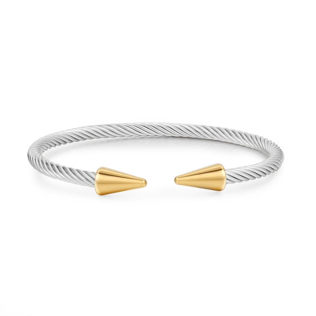 Bracciale Geometrico in Acciaio Inossidabile per Uomo Donna Gioielli alla Moda Regalo per Viaggio