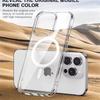 For Magsafe Wireless Charge Back Cover Clear Cases For iPhone 16 15 14 13 12 11 Pro Max Plus Magnetic Luxury Transparent Case