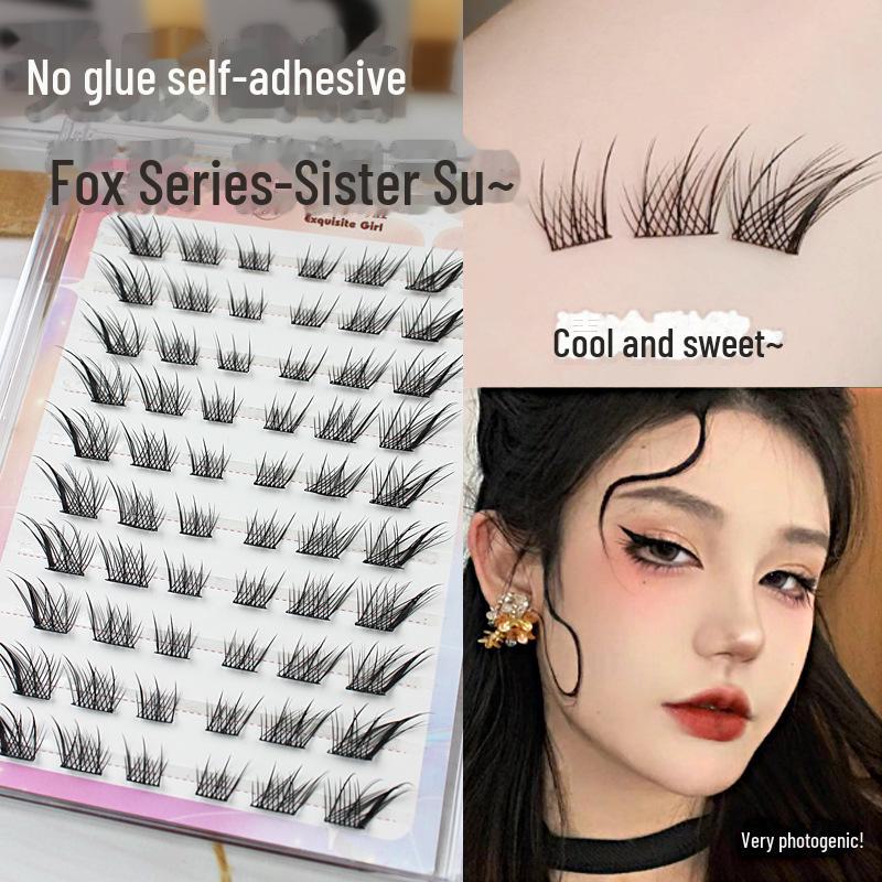 Glue-Free Self-Adhesive Fox-Style Long-Lasting Faux Eyelashes