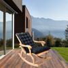 Suede Sun Lounger Chair Cushions Non Slip Rocking Chair Cushion Garden Recliner Quilted Thick Padded Seat Cushion With Ties