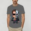 Terminator 80s Unisex T Shirt Funny Tee Shirt Short Sleeve Round Neck Tshirt Cotton Birthday Present Tops