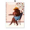 Sommerjente En liten lur Villblomst Jungelplanter Veggkunsttrykk Lerretsmaling Nordisk plakat Dekorbilder til stuen