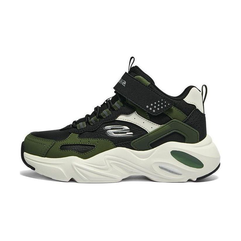 Skechers Shock Absorbing Durable Kids Casual Shoes Kids sneaker Green Black 405266L-BKOL 28.5