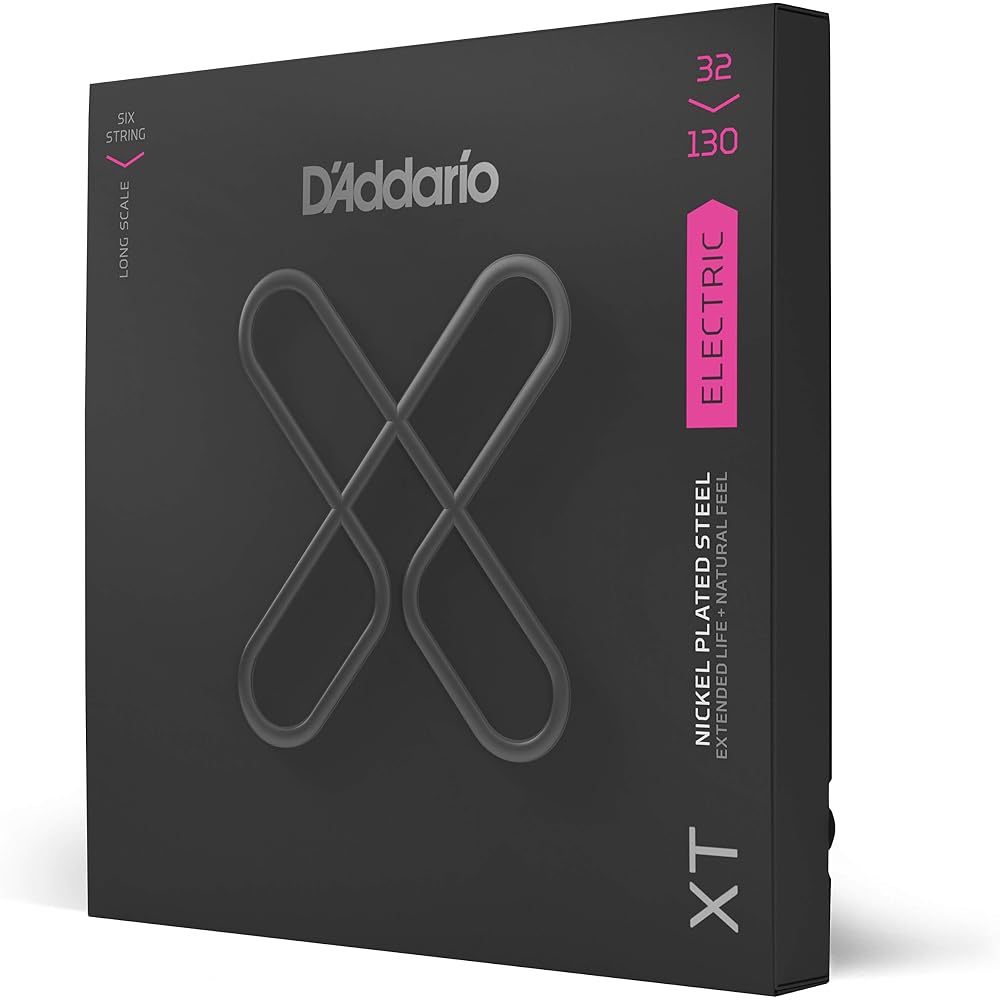 D'Addario Daddario Cordas de Baixo Cordas Revestidas XT Longa Escala 6 Cordas .032-.130 XTB32130 [Domést...