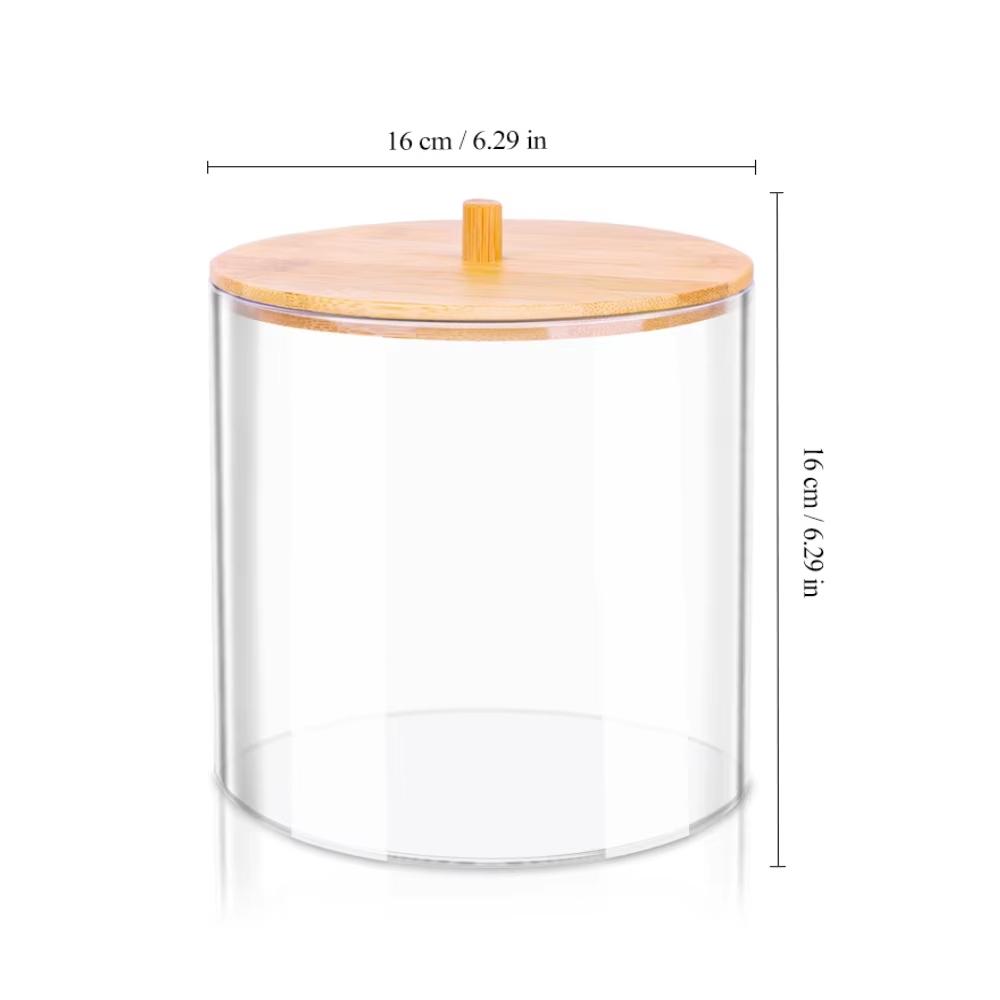 

100OZ Acrylic Storage Box with Bamboo Lid Scoop Laundry Detergent Container Laundry pods Scent Beads Organizer Boxes