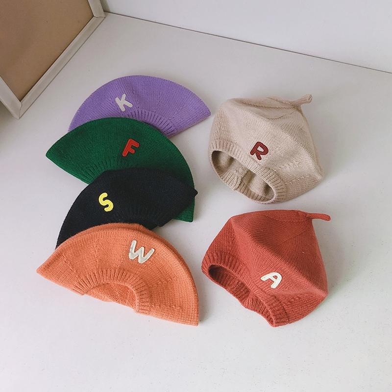 Kids Knitted Beret Baby Painter Hat Super Cute Pumpkin Hat Children's Hat