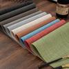 Place Mats Washable Easy To Clean Vinyl Dining Table Pads Durable PVC Weave Table Mats for Camp Party Hotel Home Decor