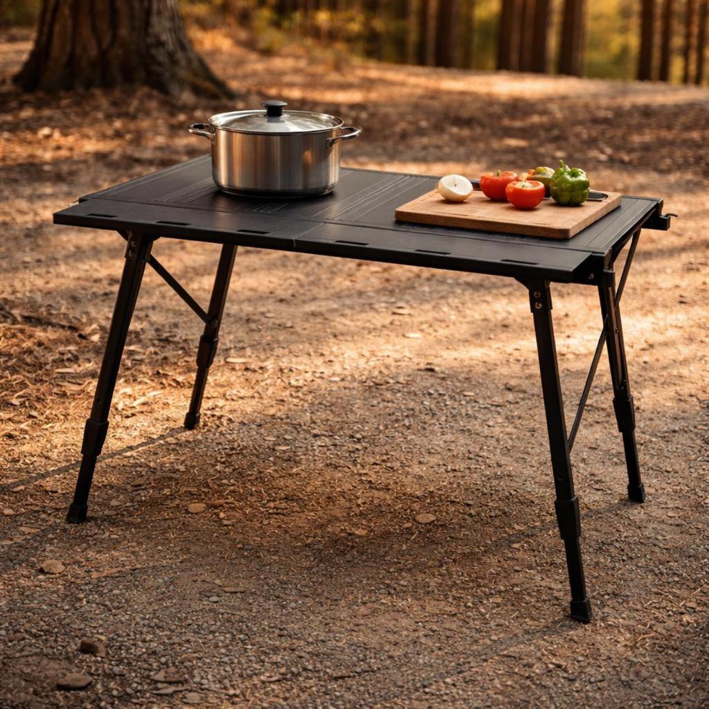 Camping Kitchen Table Lightweight Cooktop Cooking Surface Space-Saving Storage
