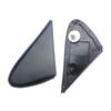 Set of Black ABS Reversing Mirror Triangle Covers for Exterior Rearview of Feng