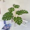 Green Leaf Artificial Plant Decor For Home Living Room Background Wall With Realistic Texture