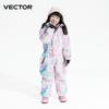VECTOR Kids' One-Piece Ski Suit: Warm, Breathable, Waterproof, and Windproof Snowsuit for Boys and Girls.