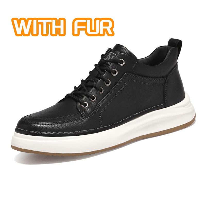 Fashion Genuine Leather Mens Casual Shoes Cowhide Business Skateboard Footwear Male Soft Comfortable Tenis Masculino Versatile Sneakers