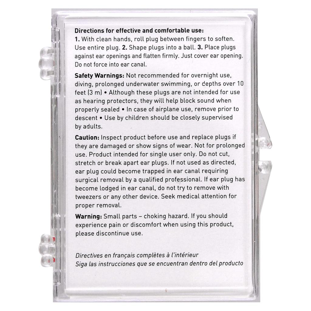 Kids, Soft Silicone Earplugs, Orange, 6 Pairs + Case