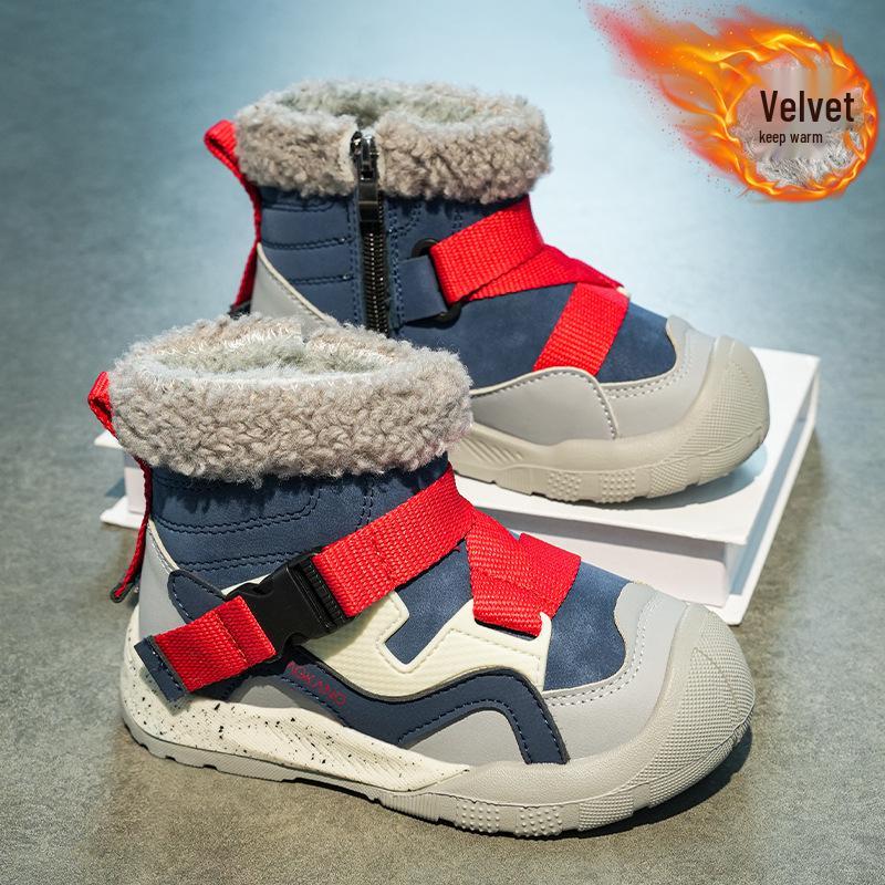 Winter Kids' Snow Boots: Boys' Velvet, Girls' Cotton - Warm, Durable Cold Protection